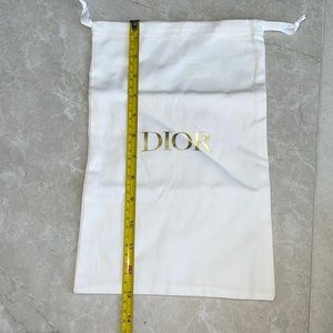 Dior drawstring dust bags